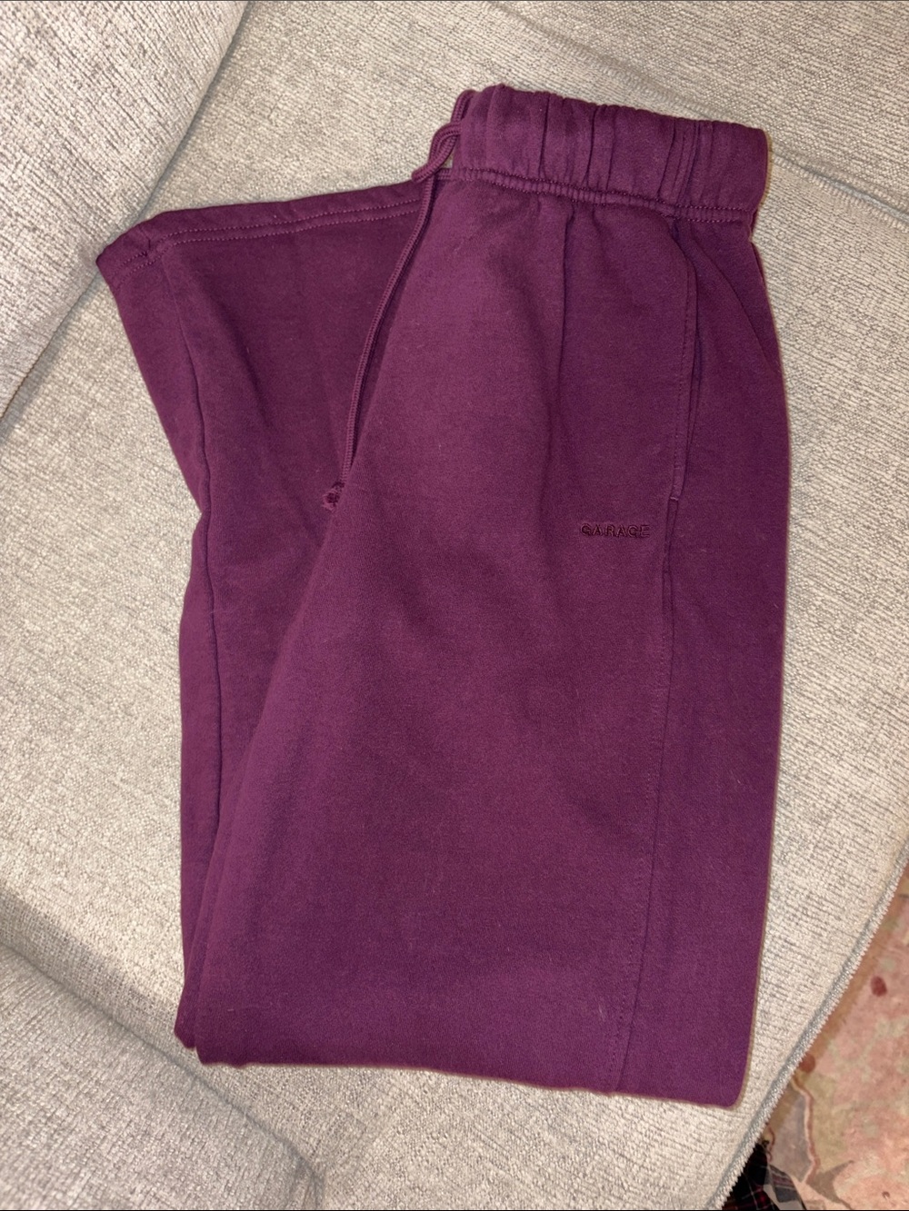 Purple Garage Straight Leg Sweatpants